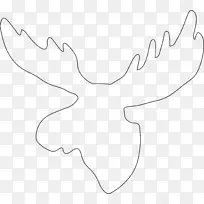 绘画/m/02csf线艺术动画剪辑艺术-鹿角剪贴画部分-空若网 绘画/m/02csf线艺术动画剪辑艺术-鹿角剪贴画部分-空若网