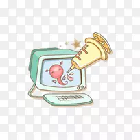 电脑动画插图卡通电脑-空若网 电脑动画插图卡通电脑-空若网