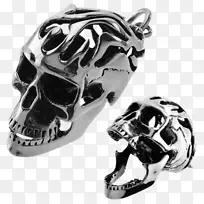 摩托车戒指银头骨首饰-火焰头骨追击PNG-空若网 摩托车戒指银头骨首饰-火焰头骨追击PNG-空若网