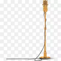 麦克风插画.涂金麦克风-空若网 麦克风插画.涂金麦克风-空若网