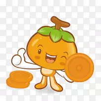 柿子卡通插图-柿子蛋糕材料,以避免拉卡通-空若网 柿子卡通插图-柿子蛋糕材料,以避免拉卡通-空若网
