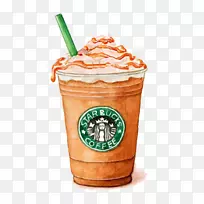 雪糕水彩画星巴克水彩画-空若网 雪糕水彩画星巴克水彩画-空若网