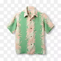 袖子纽扣外装衬衫连衣裙-菠萝边框-空若网 袖子纽扣外装衬衫连衣裙-菠萝边框-空若网