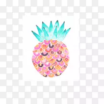 贺卡礼品插画家墨尔本手绘菠萝-空若网 贺卡礼品插画家墨尔本手绘菠萝-空若网