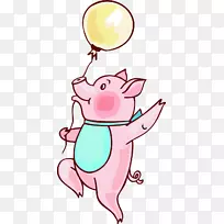 卡通剪贴画-可爱的猪-空若网 卡通剪贴画-可爱的猪-空若网