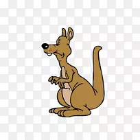 动画剪贴画-一只老袋鼠-空若网 动画剪贴画-一只老袋鼠-空若网