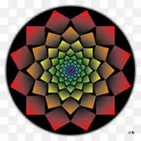 彩色玻璃对称圆图案.抽象阴影-空若网 彩色玻璃对称圆图案.抽象阴影-空若网