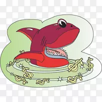 鲨鱼卡通画.卡通鲨鱼材料-空若网 鲨鱼卡通画.卡通鲨鱼材料-空若网