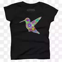 t恤袖粉红色m颈字体手绘蜂鸟-空若网 t恤袖粉红色m颈字体手绘蜂鸟-空若网