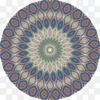 万花筒对称圆紫色花纹装饰材料-空若网 万花筒对称圆紫色花纹装饰材料-空若网