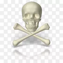 头骨和十字骨PowerPoint动画-创意骨架-空若网 头骨和十字骨PowerPoint动画-创意骨架-空若网