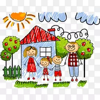 卡通插画-卡通幸福家庭-空若网 卡通插画-卡通幸福家庭-空若网