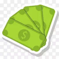 钞票动画卡通画-绿色卡通钞票-空若网 钞票动画卡通画-绿色卡通钞票-空若网