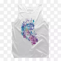 无袖T恤外套字体水彩老虎-空若网 无袖T恤外套字体水彩老虎-空若网