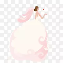 新娘卡通插画-美丽新娘-空若网 新娘卡通插画-美丽新娘-空若网