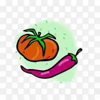 卡通蔬菜番茄剪贴画-番茄和茄子-空若网 卡通蔬菜番茄剪贴画-番茄和茄子-空若网