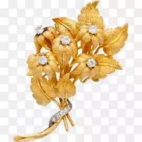 胸针宝石花金宝石-空若网 胸针宝石花金宝石-空若网