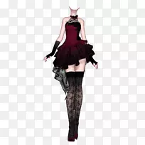 服装时尚绘画艺术-红色服装-空若网 服装时尚绘画艺术-红色服装-空若网