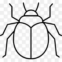 白色昆虫对称线艺术剪贴画-空若网 白色昆虫对称线艺术剪贴画-空若网