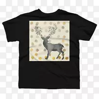 t恤驯鹿蓝袖字体鹿角-空若网 t恤驯鹿蓝袖字体鹿角-空若网