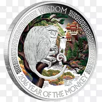 珀斯造币用银币套年的猴子-空若网 珀斯造币用银币套年的猴子-空若网