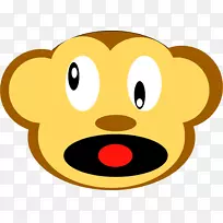 鼻子微笑胡须短信剪辑艺术猴子剪贴画-空若网 鼻子微笑胡须短信剪辑艺术猴子剪贴画-空若网
