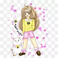 扇形画卡通猫爱好者t恤-空若网 扇形画卡通猫爱好者t恤-空若网