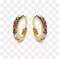 耳环纯银金宝石色宝石-空若网 耳环纯银金宝石色宝石-空若网