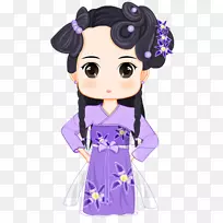 卡通动画娃娃-紫色娃娃-空若网 卡通动画娃娃-紫色娃娃-空若网