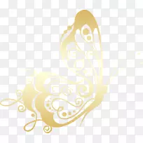 蝴蝶昆虫剪贴画-金色蝴蝶-空若网 蝴蝶昆虫剪贴画-金色蝴蝶-空若网