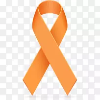 意识丝带橙色色带白血病癌症-ms意识剪辑-空若网 意识丝带橙色色带白血病癌症-ms意识剪辑-空若网