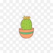 橙色插图-卡通仙人掌-空若网 橙色插图-卡通仙人掌-空若网