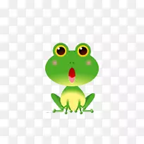 树蛙卡通画夹艺术-愚蠢的青蛙-空若网 树蛙卡通画夹艺术-愚蠢的青蛙-空若网