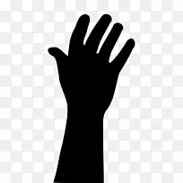 绘画剪影剪贴画-举起你的手-空若网 绘画剪影剪贴画-举起你的手-空若网