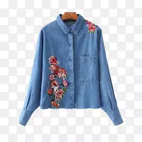 T恤上衣牛仔裤袖子苏式刺绣-空若网 T恤上衣牛仔裤袖子苏式刺绣-空若网