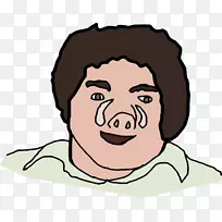 眼夹艺术.手绘猪卡通-空若网 眼夹艺术.手绘猪卡通-空若网