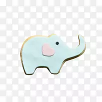 材料卡通绿松石蓝象饼干-空若网 材料卡通绿松石蓝象饼干-空若网