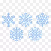 雪花剪贴画-蓝色雪花-空若网 雪花剪贴画-蓝色雪花-空若网