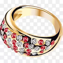 珠宝耳环剪贴画-金戒指PNG-空若网 珠宝耳环剪贴画-金戒指PNG-空若网