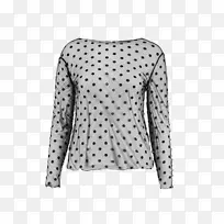 长袖圆点t恤肩带圆点-空若网 长袖圆点t恤肩带圆点-空若网