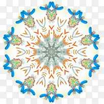 网画对称花环-空若网 网画对称花环-空若网