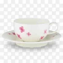 咖啡杯碟杯瓷撒花瓣-空若网 咖啡杯碟杯瓷撒花瓣-空若网