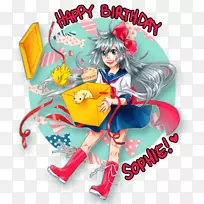 塞菲罗斯生日扇子艺术英语生日快乐-空若网 塞菲罗斯生日扇子艺术英语生日快乐-空若网