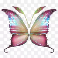 对称紫色仙女蝴蝶飘浮-空若网 对称紫色仙女蝴蝶飘浮-空若网