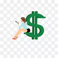 摄影插图.手绘美元符号-空若网 摄影插图.手绘美元符号-空若网