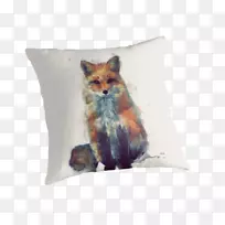 绘画艺术水彩画素描狐料-空若网 绘画艺术水彩画素描狐料-空若网