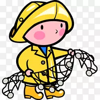渔网卡通插图-卡通钓鱼-空若网 渔网卡通插图-卡通钓鱼-空若网