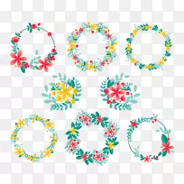 水彩画花环-空若网 水彩画花环-空若网