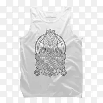 t恤套筒外衬领字形背心-空若网 t恤套筒外衬领字形背心-空若网