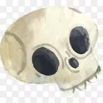 水彩画开罗西机场-卡通水彩头骨-空若网 水彩画开罗西机场-卡通水彩头骨-空若网